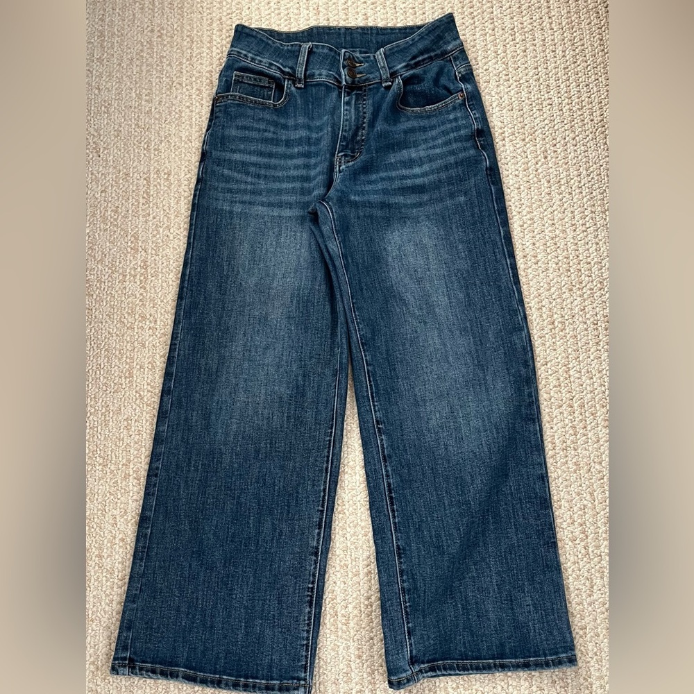 Upnet Stacked Button Wide Leg Jeans - Picture 6 of 9